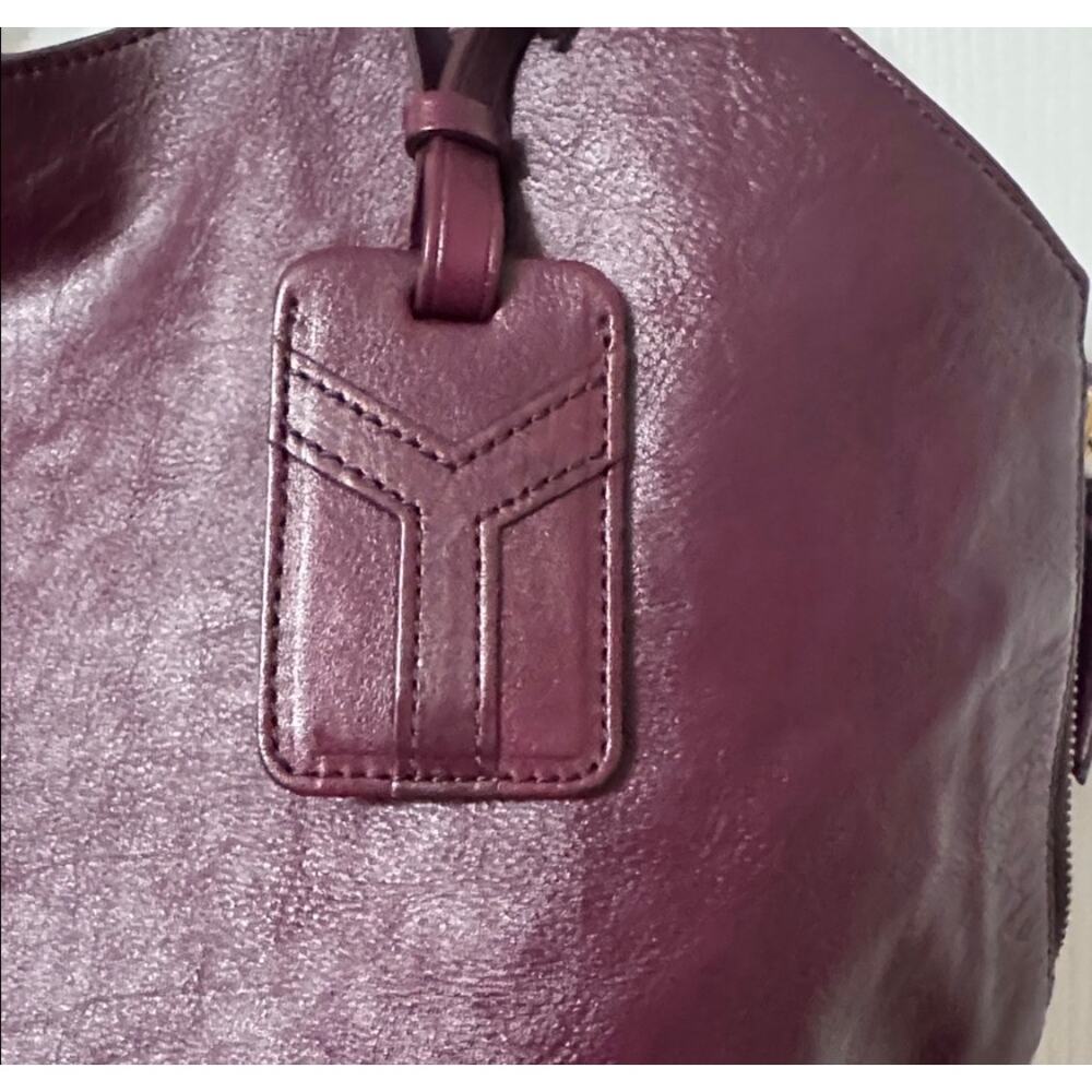 Yves Saint Laurent Purple Large Tribute Tote Bag EUC with COA - Picture 3 of 12
